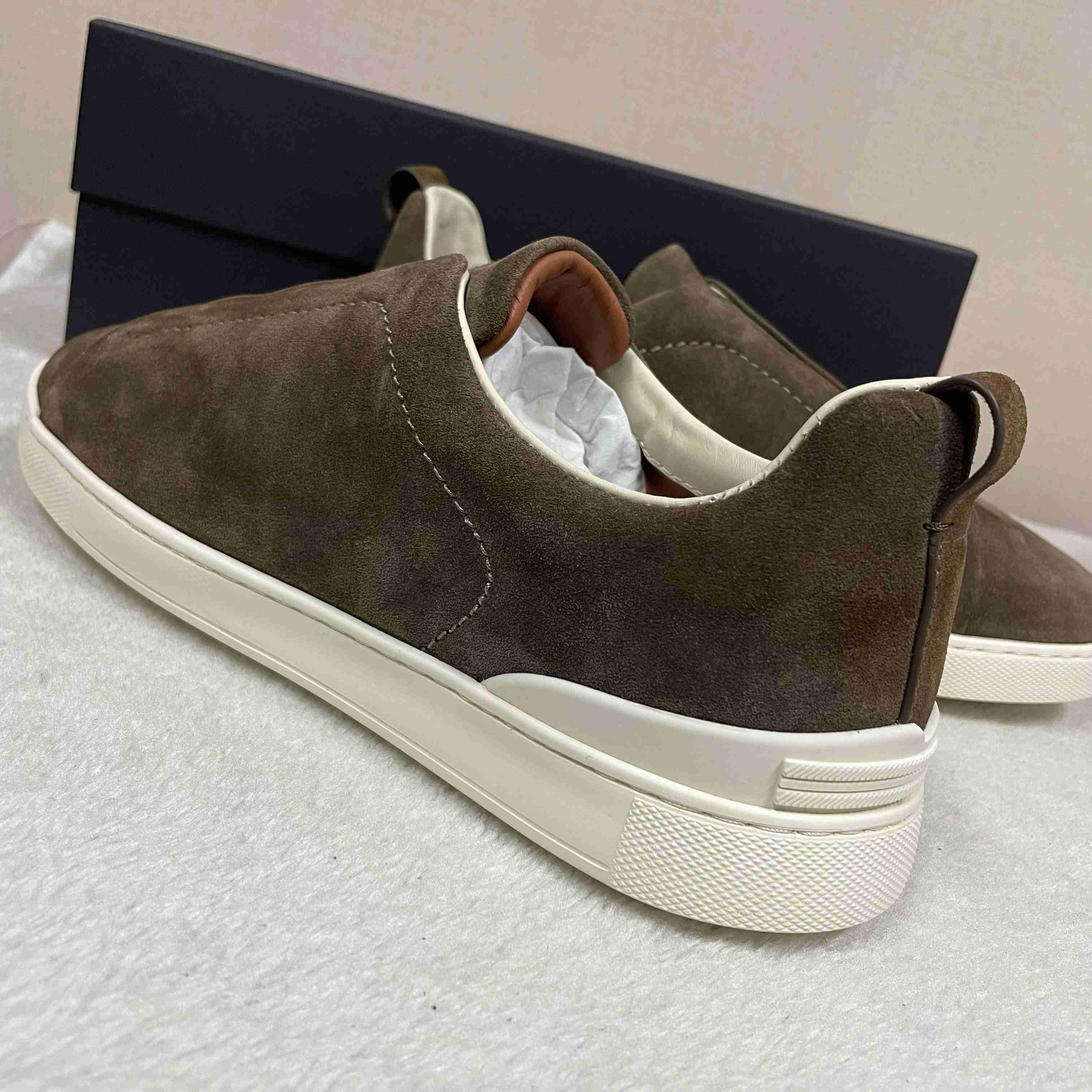 Zegna Suede Triple Stitch™ Sneakers - DopestKickz
