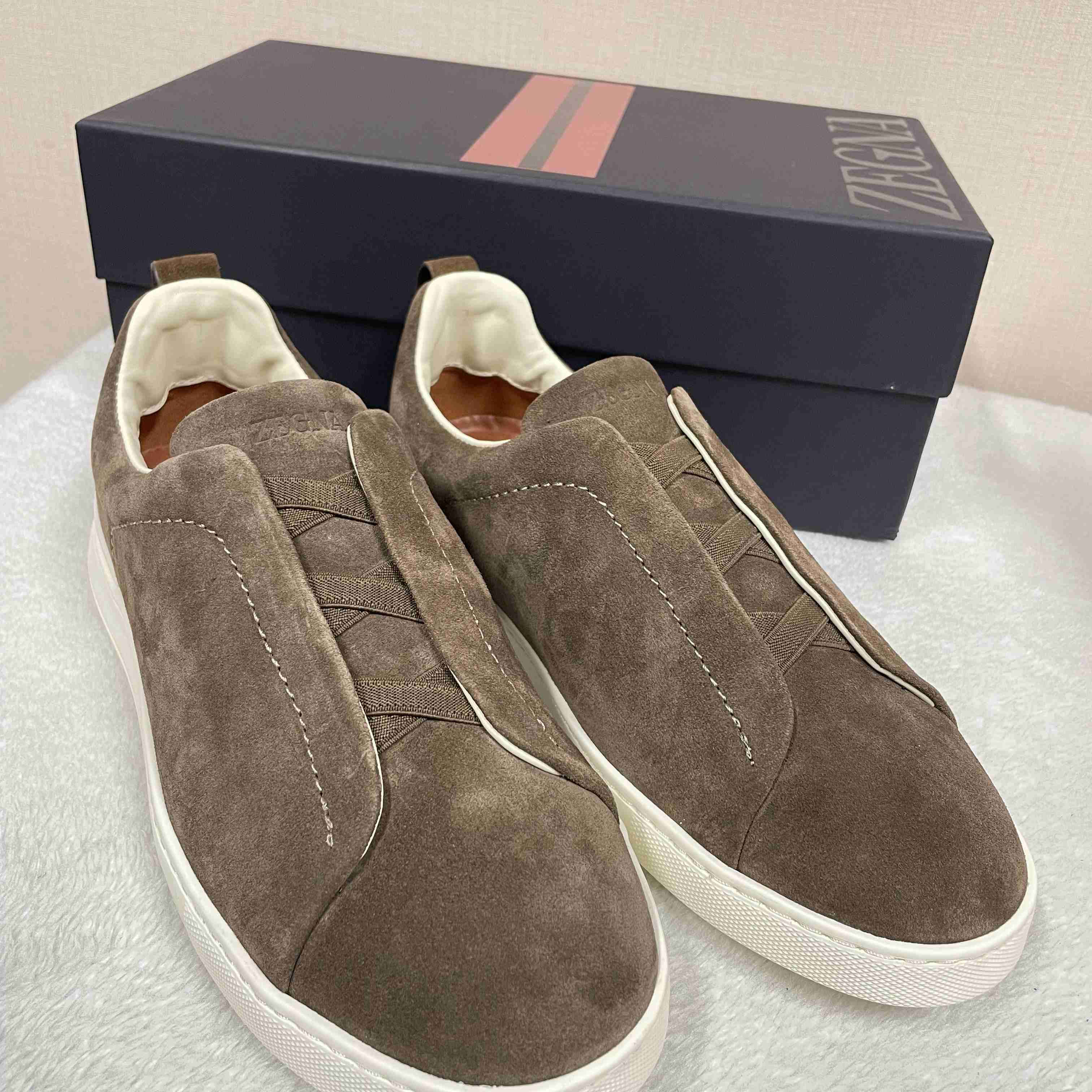 Zegna Suede Triple Stitch™ Sneakers - DopestKickz