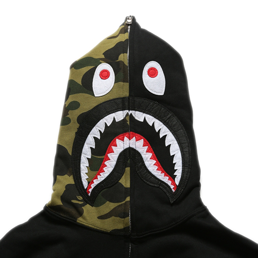 Bape Full Zip Double Hoodie - DopestKickz