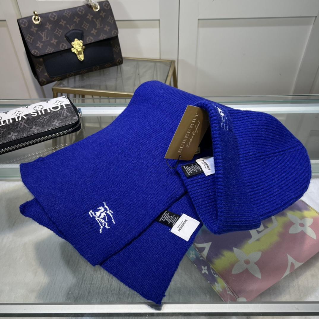 Burberry KD-embroidered Ribbed-knit Scarf & Beanie - DopestKickz