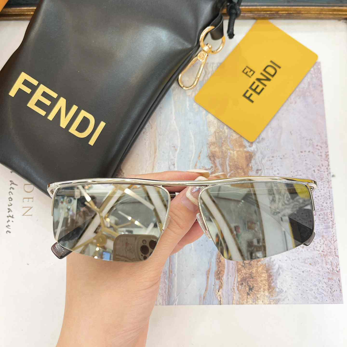 Fendi Travel Ruthenium-colored Metal Sunglasses  FE40141U  - DopestKickz