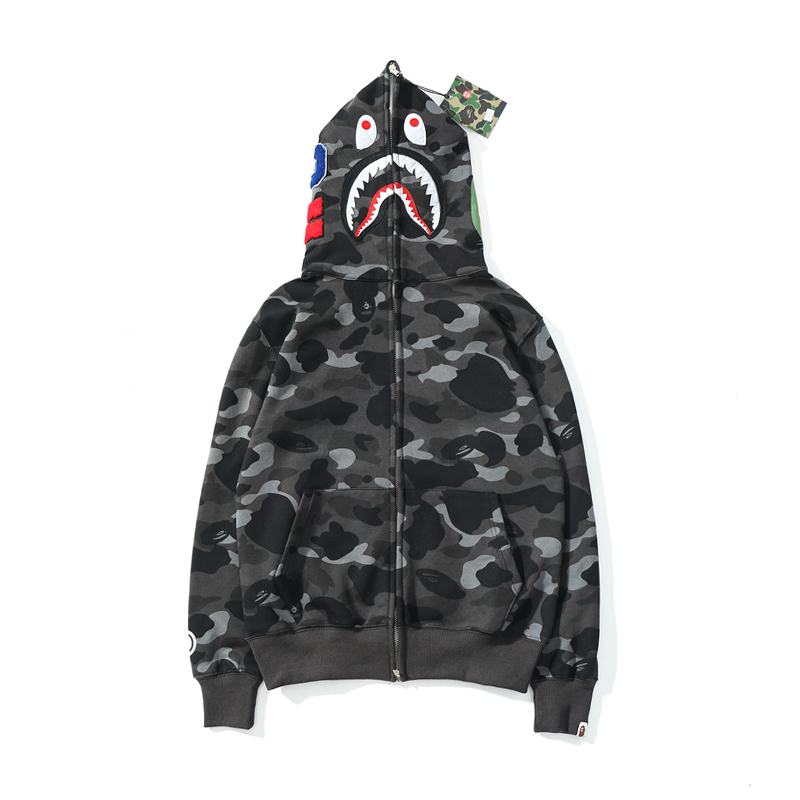 Bape Full Zip Double Hoodie - DopestKickz