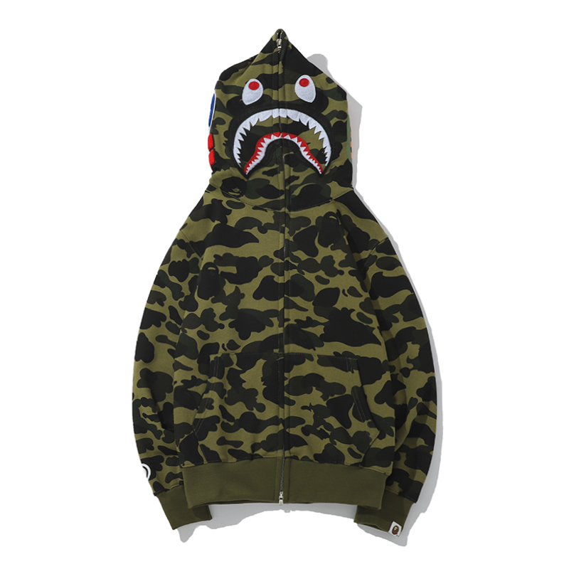 Bape Full Zip Double Hoodie - DopestKickz