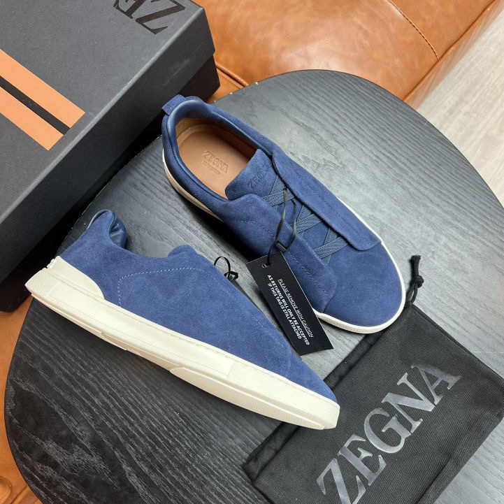 Zegna Suede Triple Stitch™ Sneakers - DopestKickz