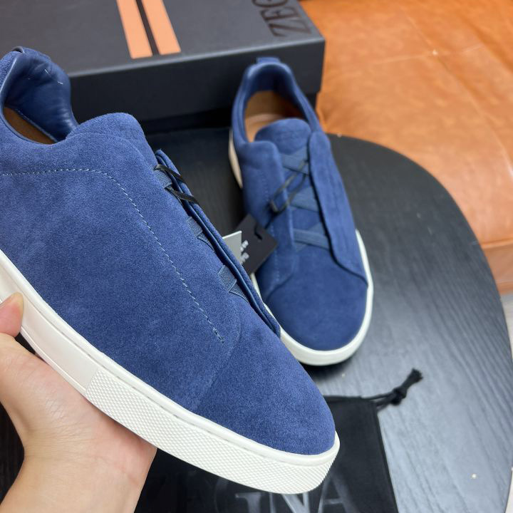 Zegna Suede Triple Stitch™ Sneakers - DopestKickz