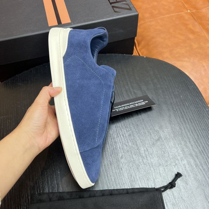 Zegna Suede Triple Stitch™ Sneakers - DopestKickz