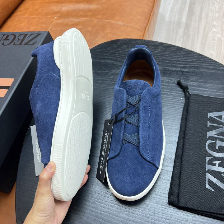 Zegna Suede Triple Stitch™ Sneakers - DopestKickz