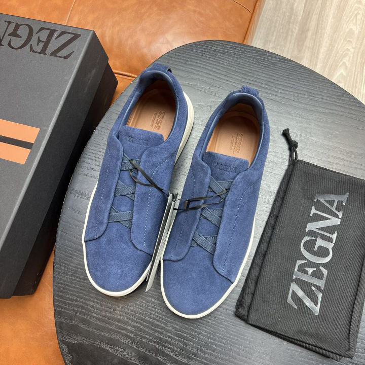Zegna Suede Triple Stitch™ Sneakers - DopestKickz