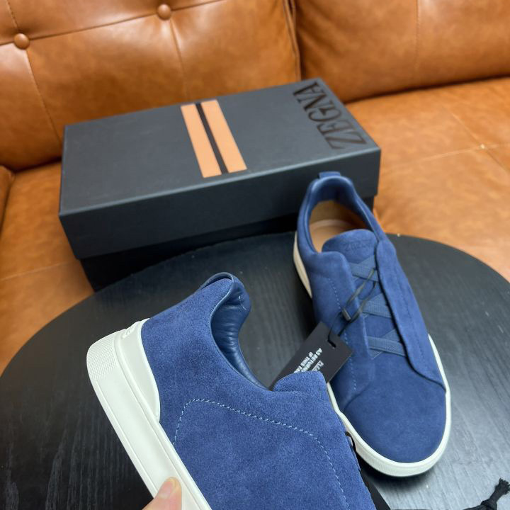 Zegna Suede Triple Stitch™ Sneakers - DopestKickz