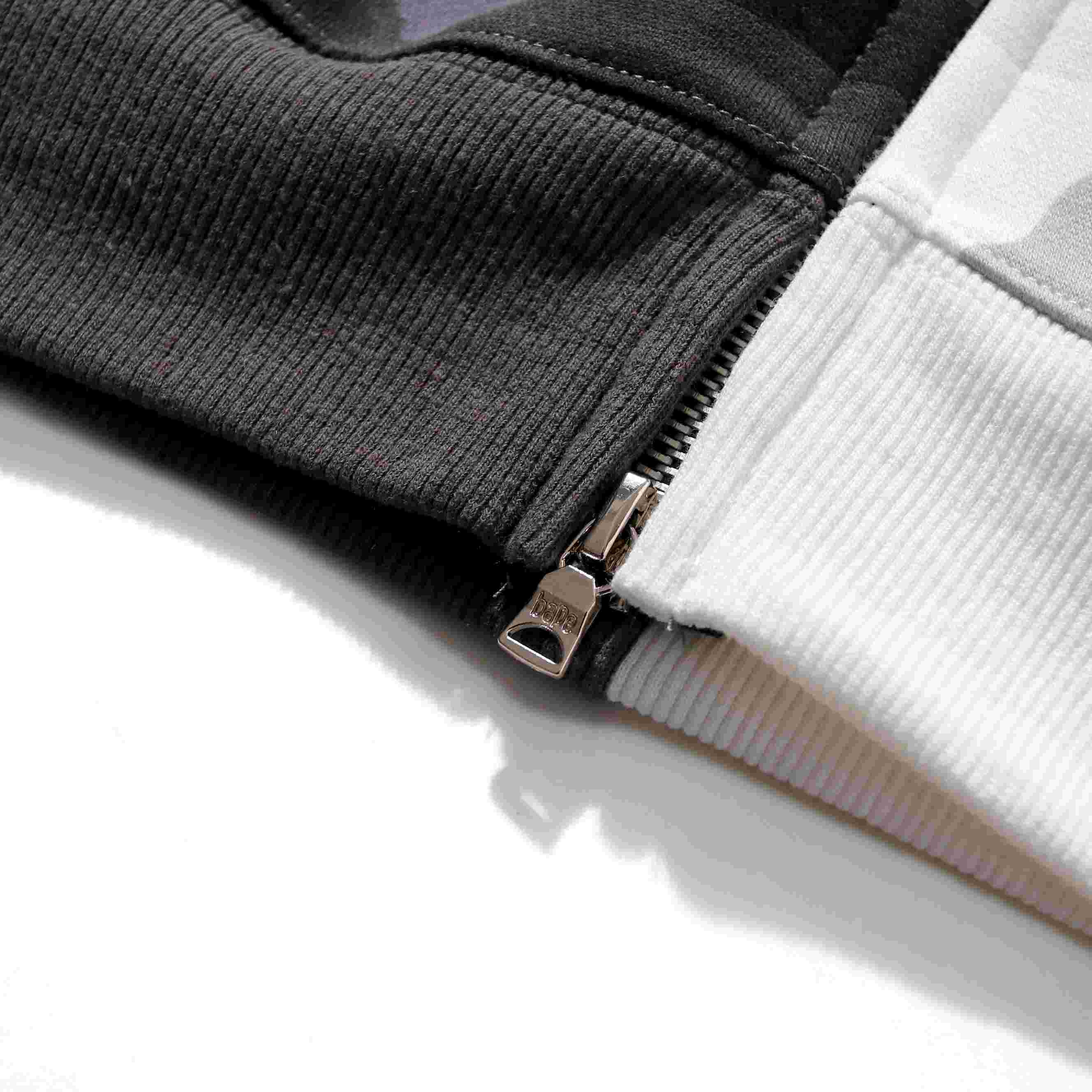 Bape x Neighborhood Split Camo Shark Full Zip Hoodie - DopestKickz