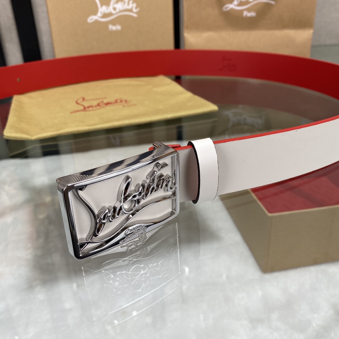 Christian Louboutin Logo Leather Belt  - DopestKickz