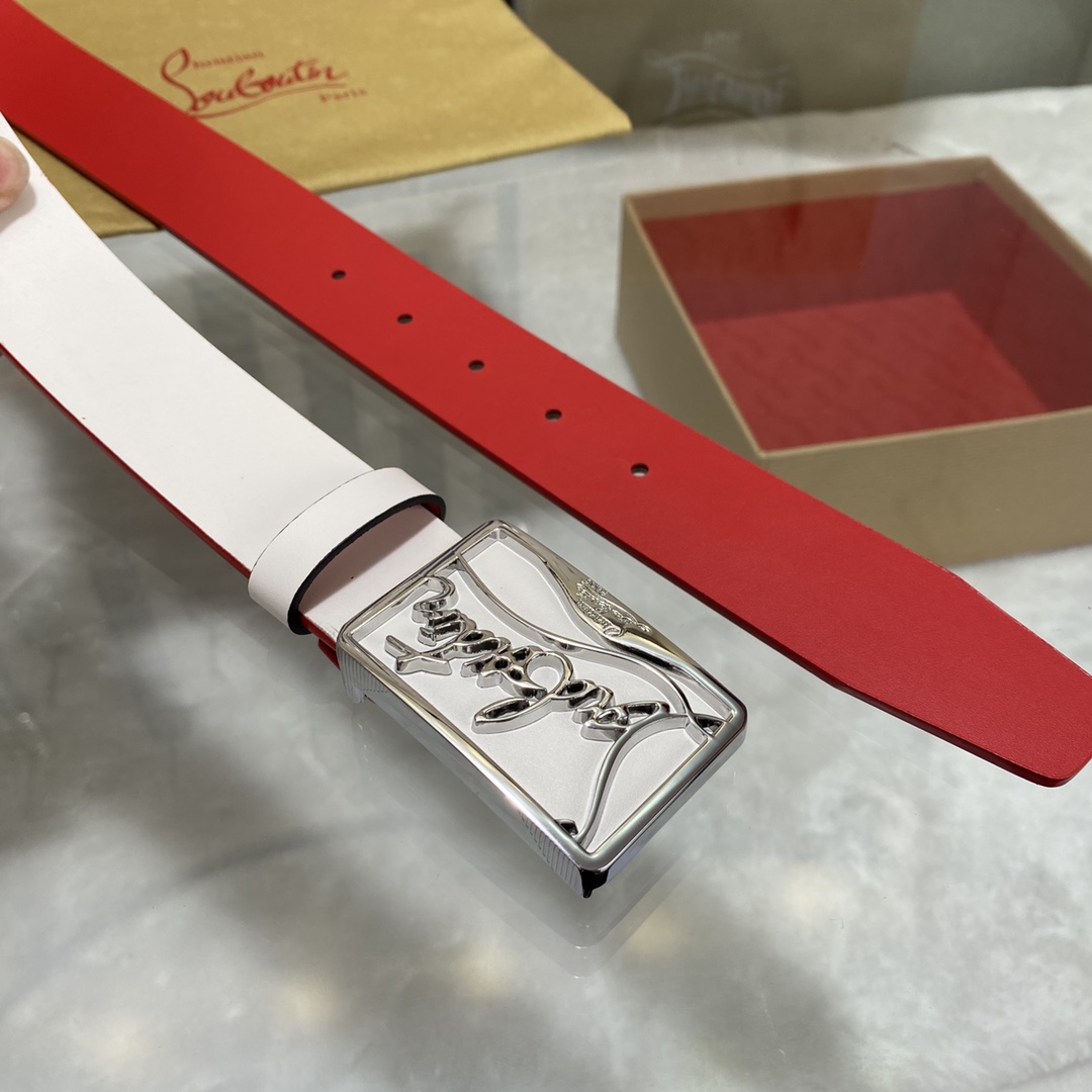 Christian Louboutin Logo Leather Belt  - DopestKickz