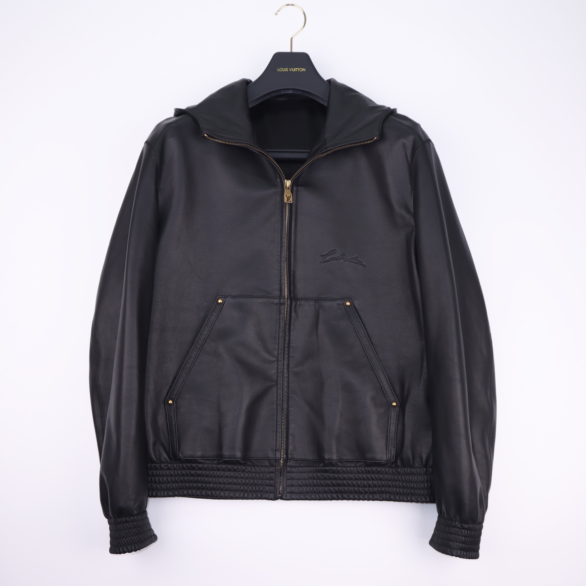 Louis Vuitton Zipped Leather Hoodie   1AFQP6 - DopestKickz