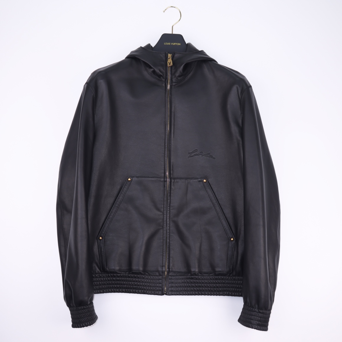 Louis Vuitton Zipped Leather Hoodie   1AFQP6 - DopestKickz