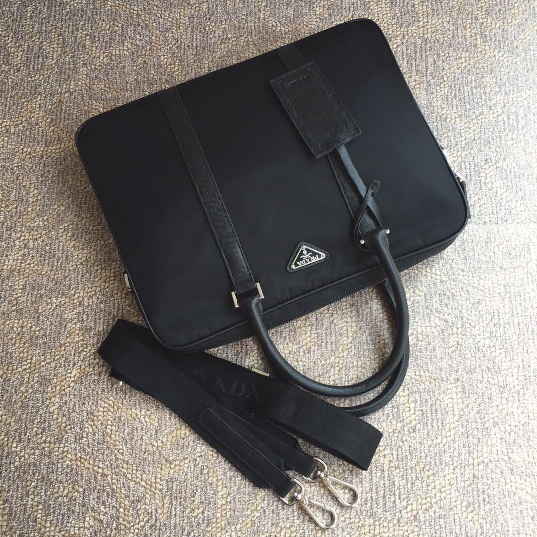 Prada Nylon Slim Briefcase Work Bag (36*28*6.5cm) - DopestKickz