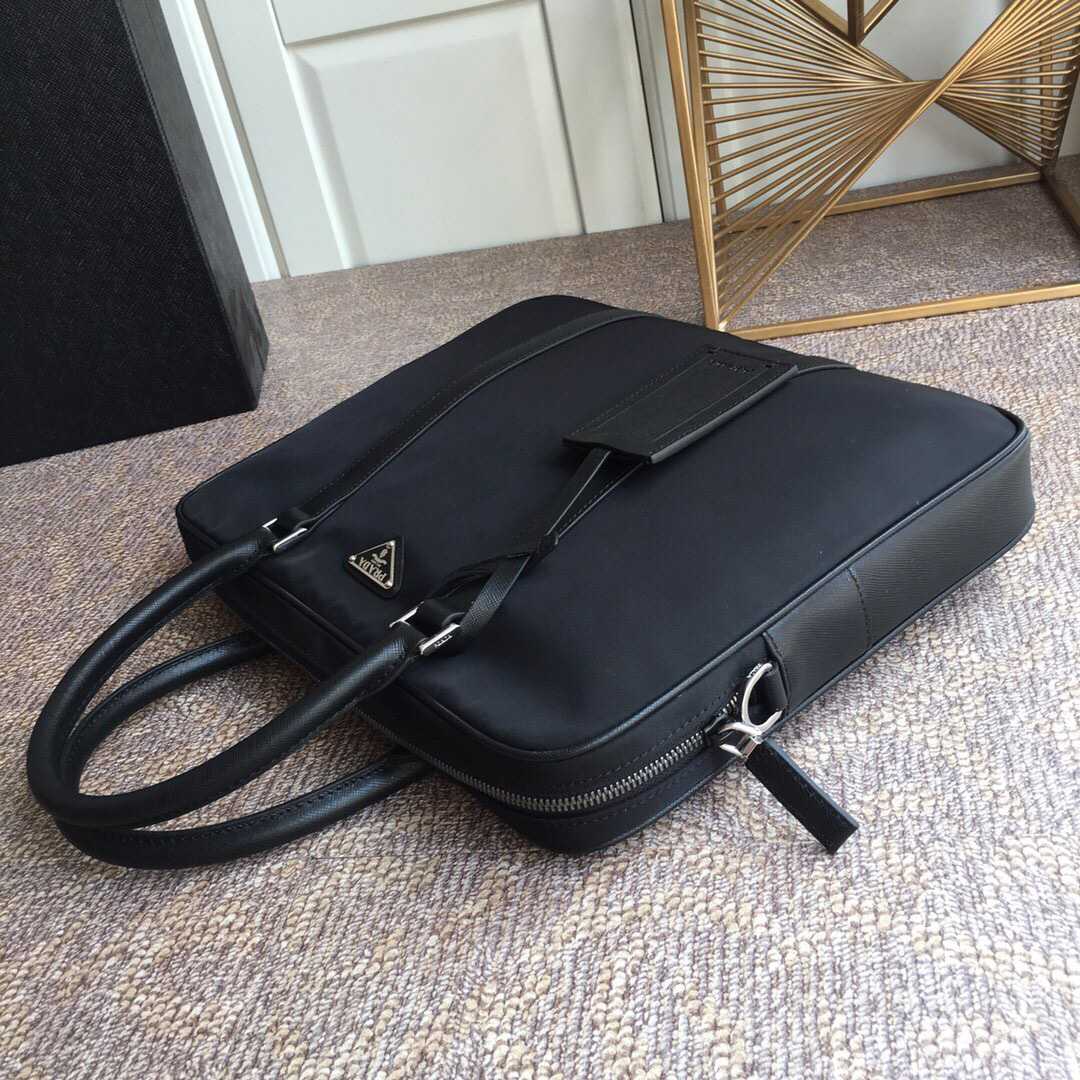 Prada Nylon Slim Briefcase Work Bag (36*28*6.5cm) - DopestKickz