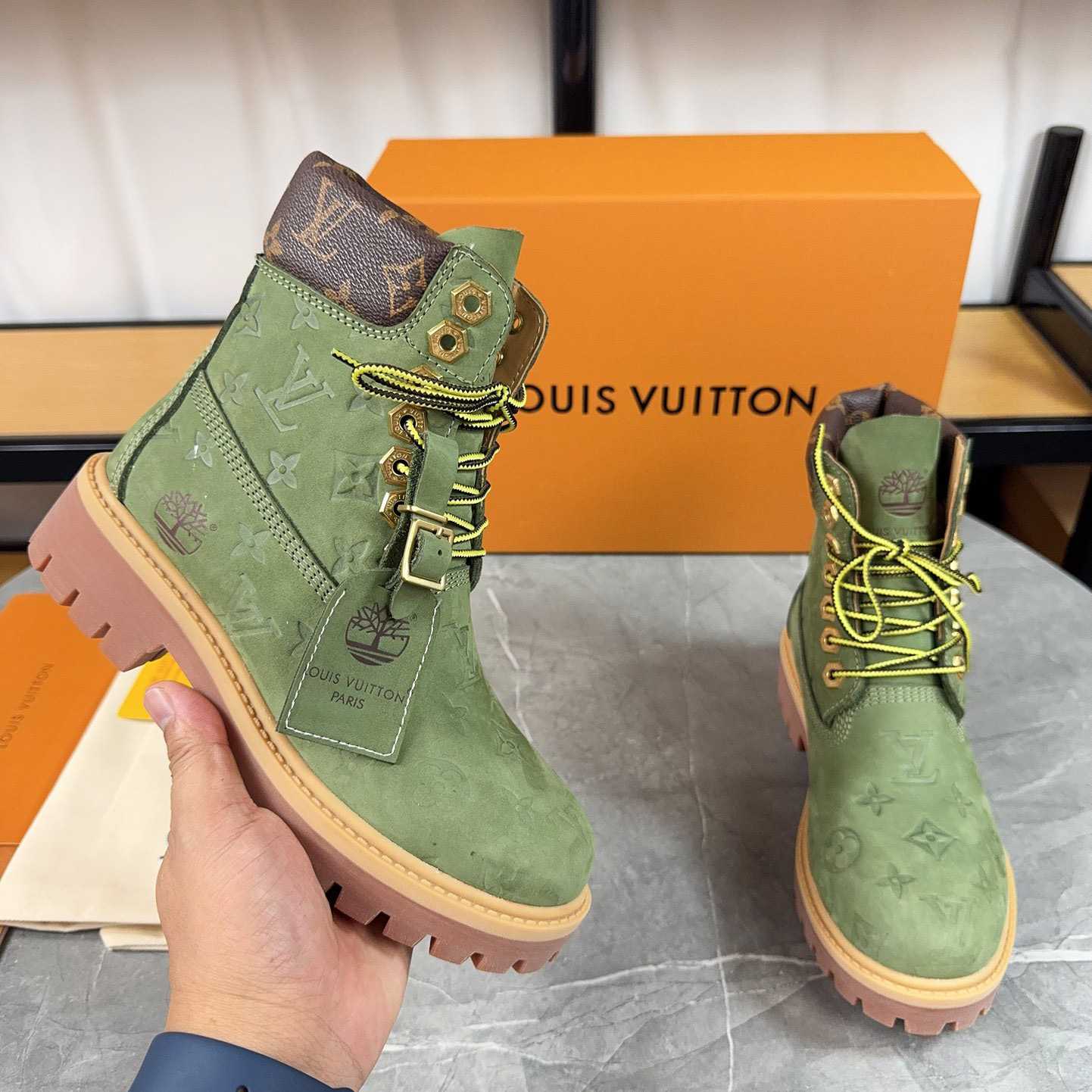 Louis Vuitton x Timberland Monogram Ankle Boot - DopestKickz