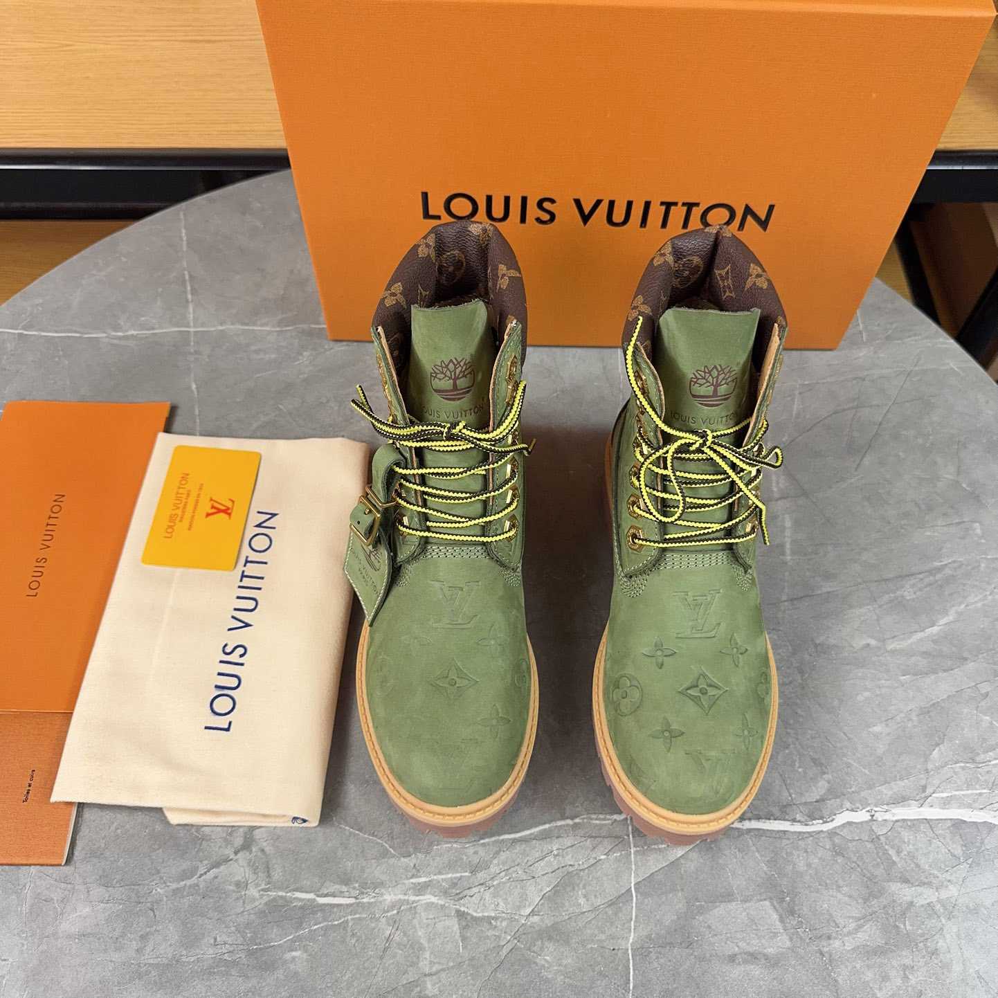 Louis Vuitton x Timberland Monogram Ankle Boot - DopestKickz