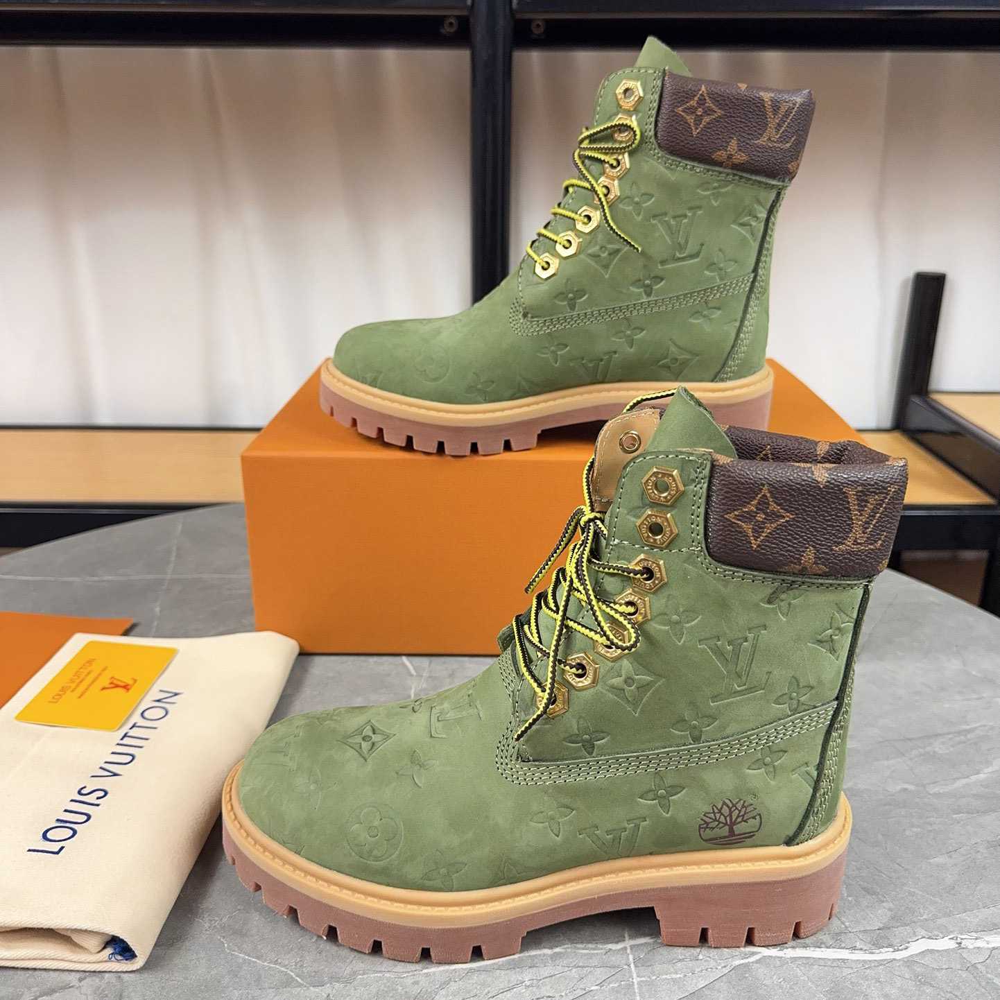 Louis Vuitton x Timberland Monogram Ankle Boot - DopestKickz