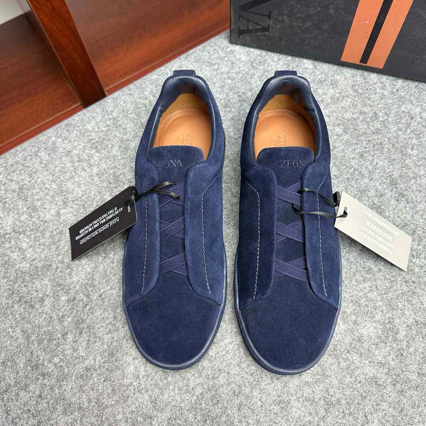 Zegna Suede Triple Stitch™ Sneakers - DopestKickz