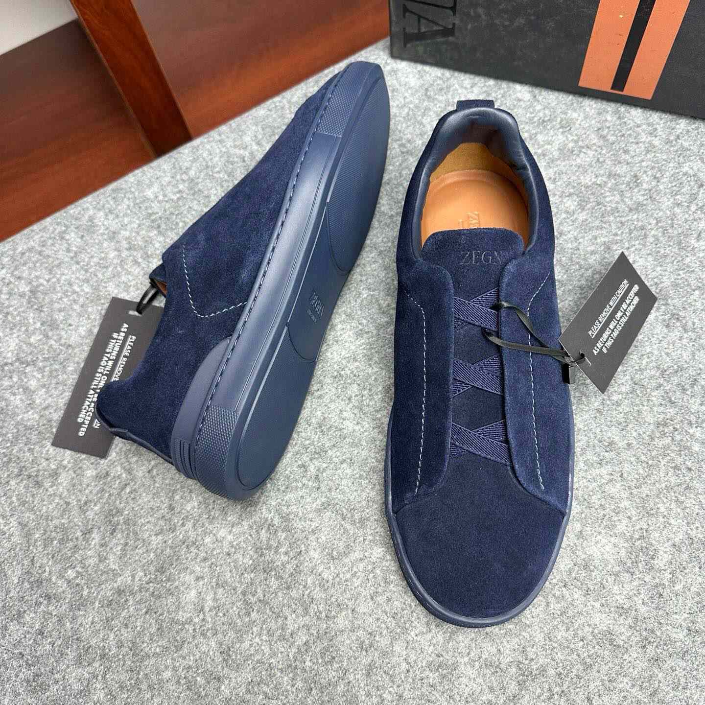 Zegna Suede Triple Stitch™ Sneakers - DopestKickz