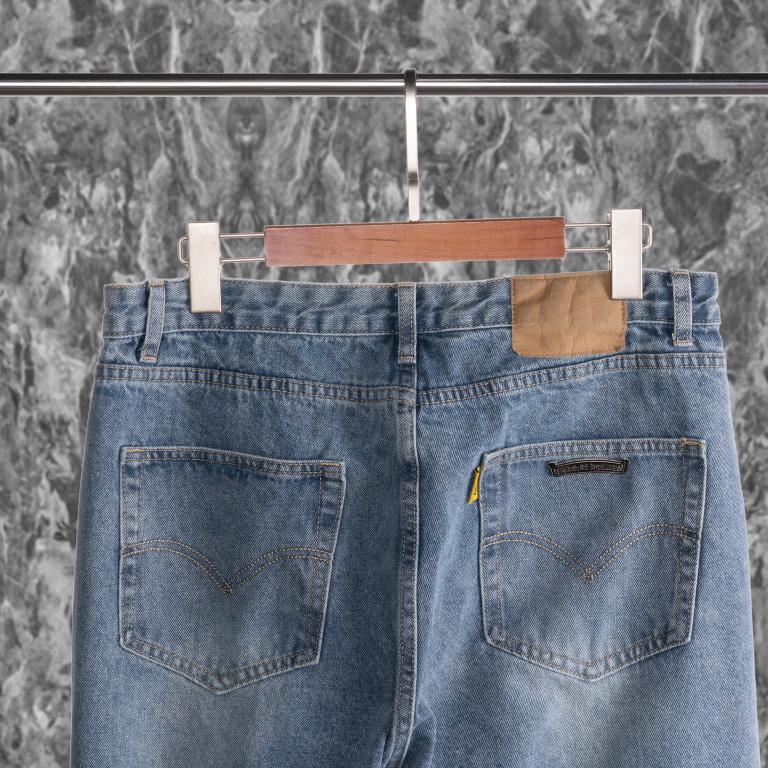 Chrome Heart Cross Patch Jeans - DopestKickz