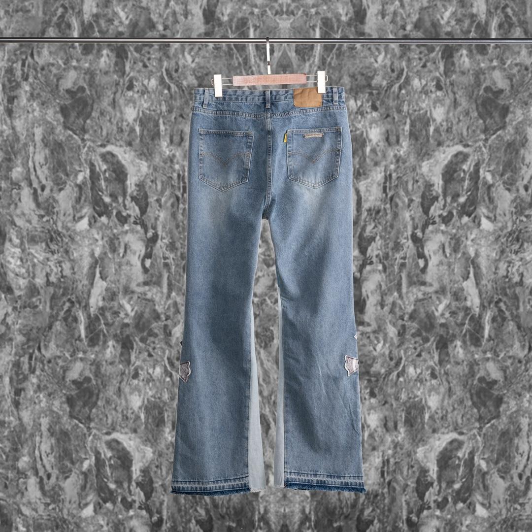 Chrome Heart Cross Patch Jeans - DopestKickz
