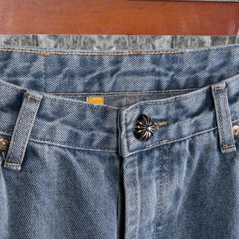 Chrome Heart Cross Patch Jeans - DopestKickz