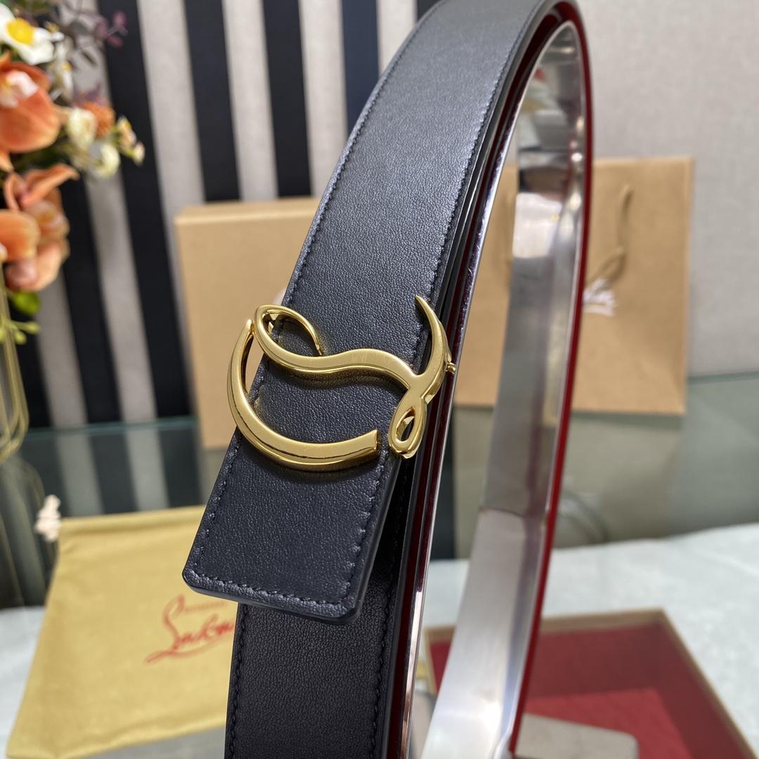 Christian Louboutin Logo Leather Belt  - DopestKickz