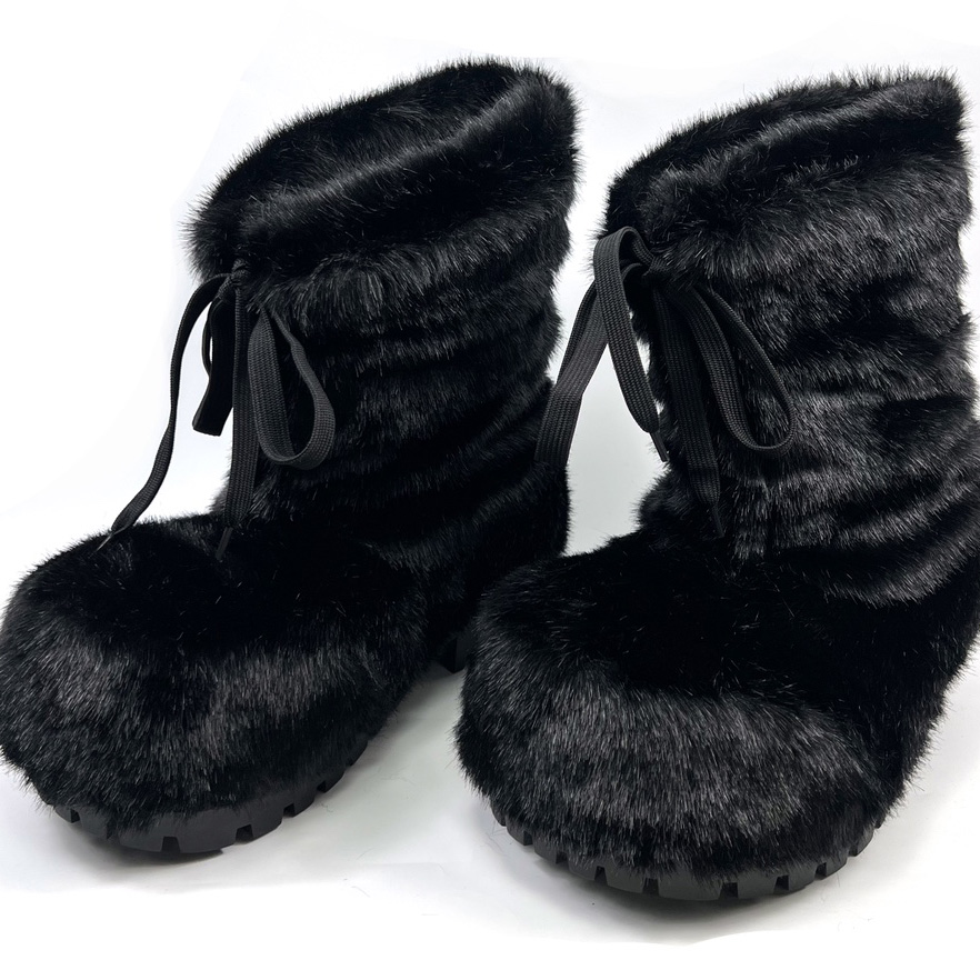 Balenciaga Alaska Low Faux-fur Boots - DopestKickz