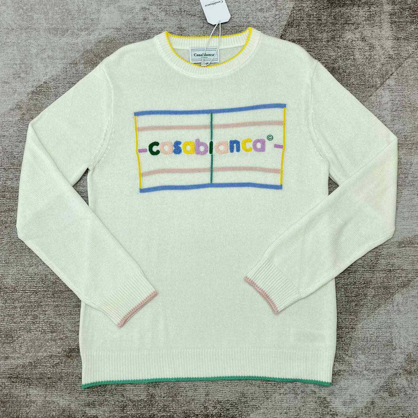 Casablanca Court Logo-Intarsia Knitted Jumper   D0062 - DopestKickz