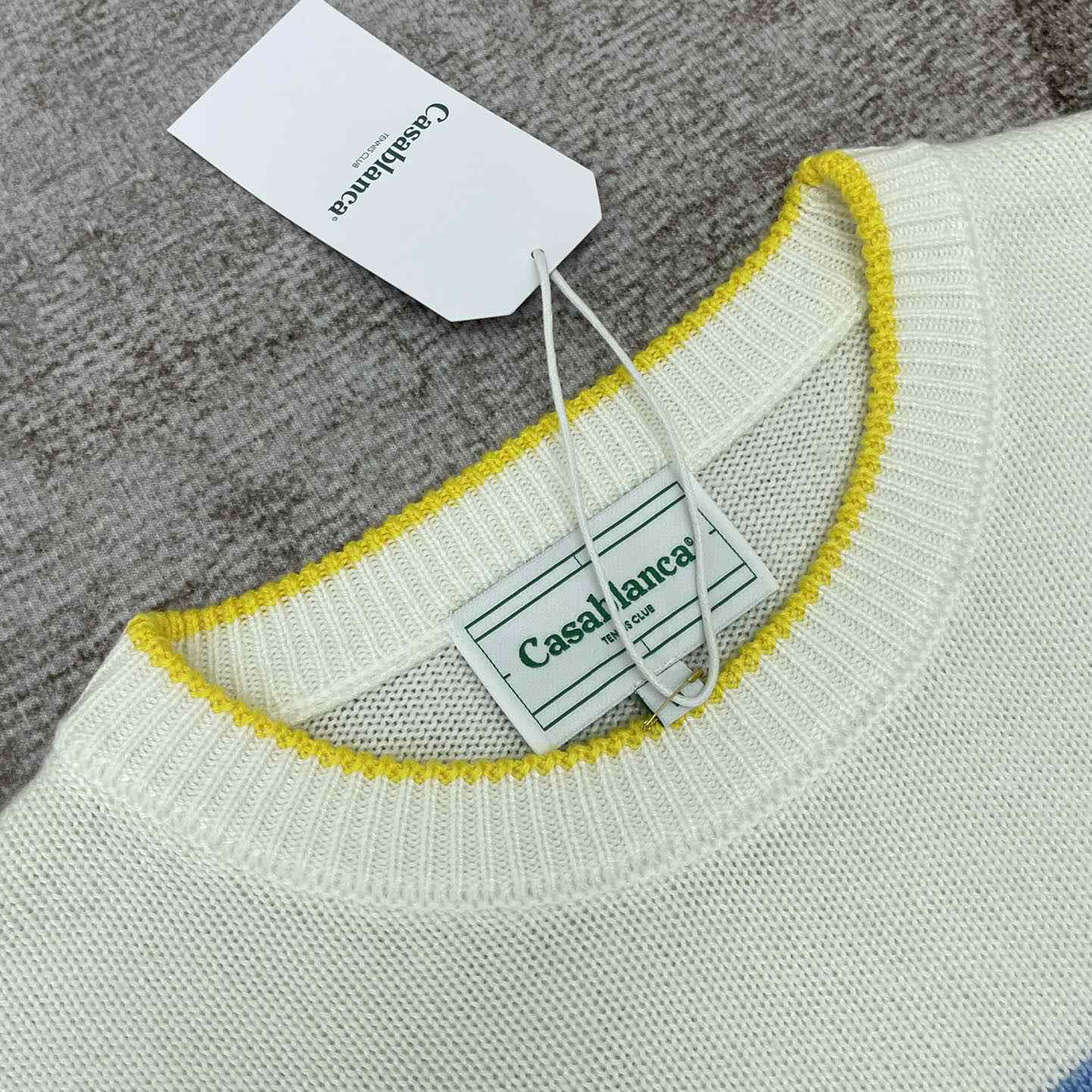 Casablanca Court Logo-Intarsia Knitted Jumper   D0062 - DopestKickz