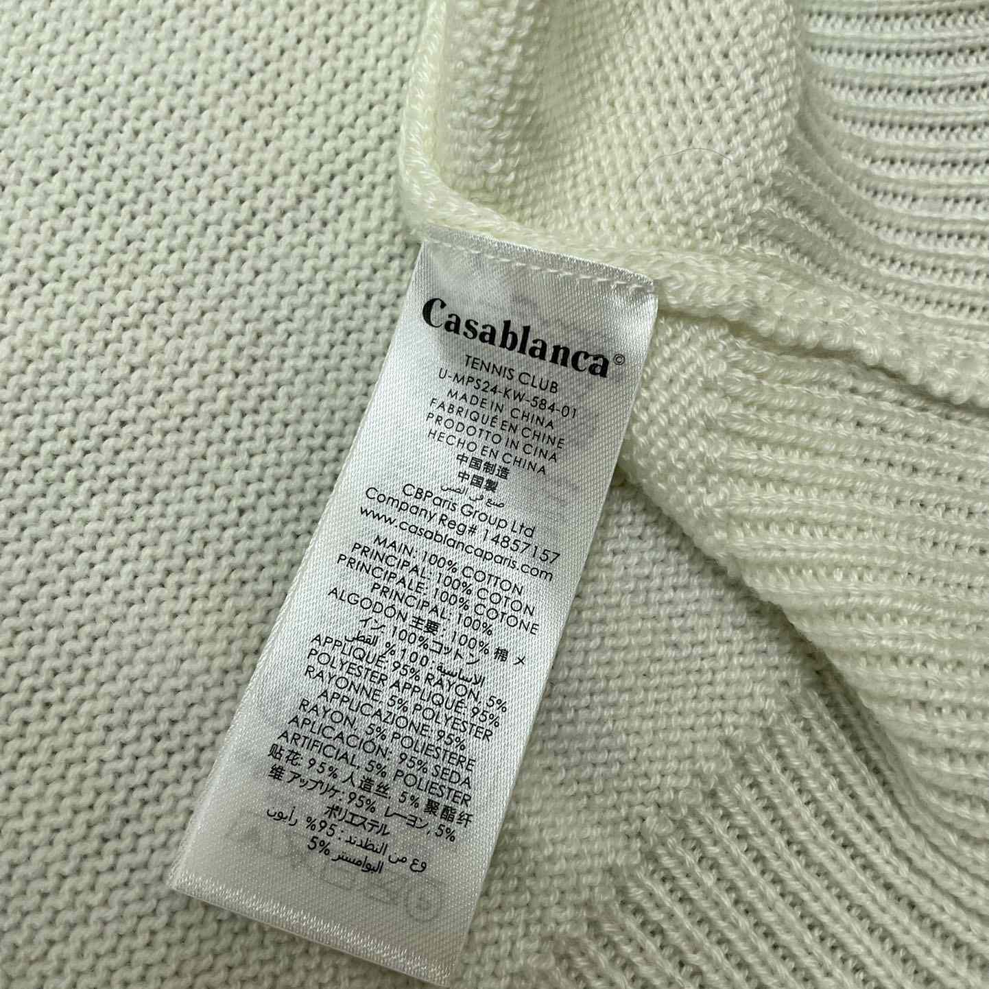 Casablanca Court Logo-Intarsia Knitted Jumper   D0062 - DopestKickz