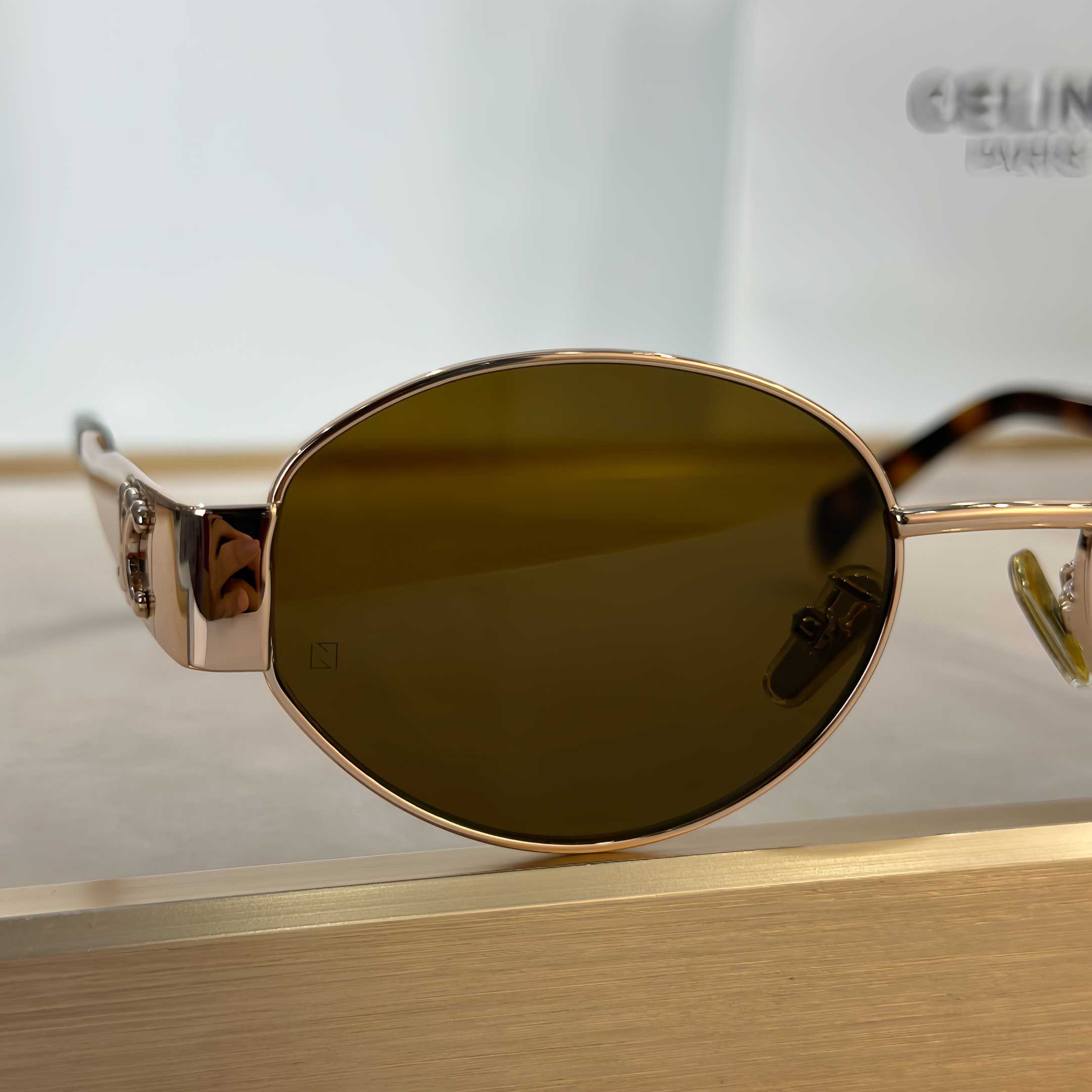 Celine Triomphe Metal 01 Sunglasses In Metal - DopestKickz