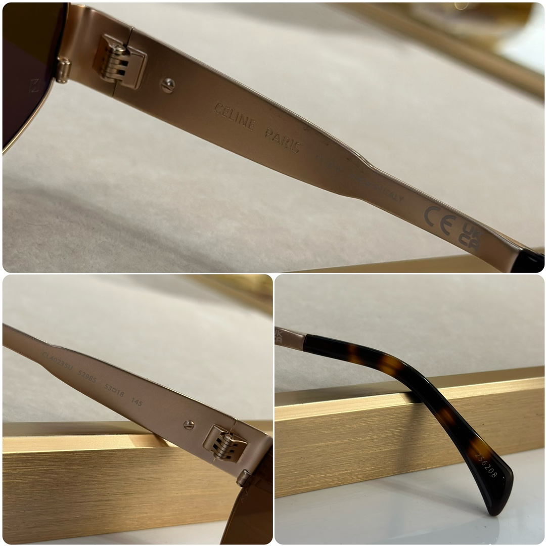 Celine Triomphe Metal 01 Sunglasses In Metal - DopestKickz