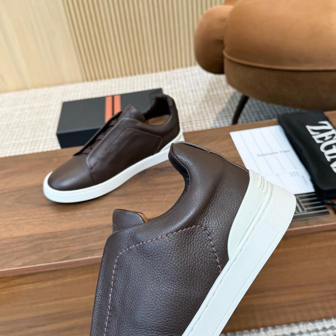 Zegna Leather Sneakers - DopestKickz