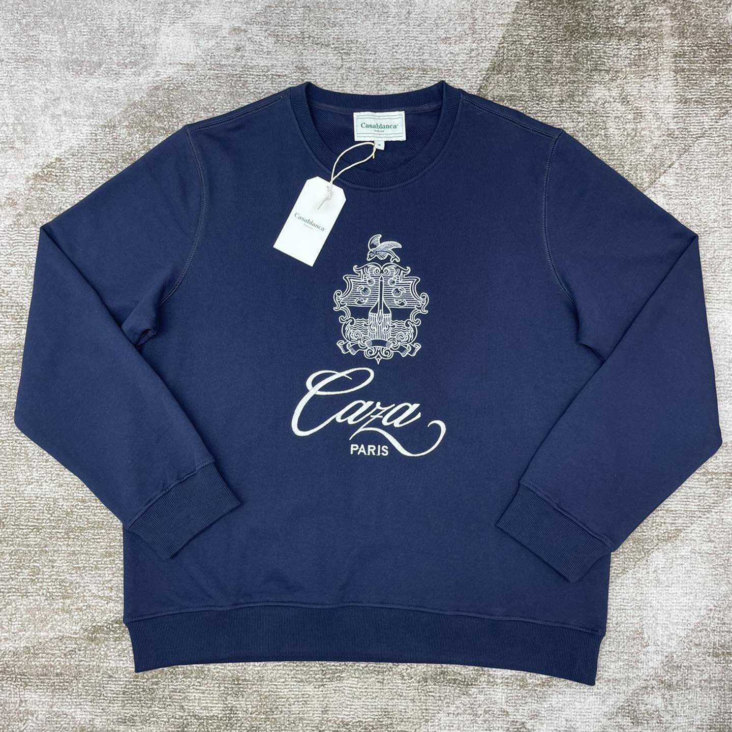 Casablanca Embroidered-logo Organic Cotton Sweatshirt   c671 - DopestKickz