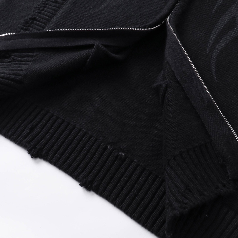 Balenciaga Y2K Zip-Up Cardigan In Black  - DopestKickz