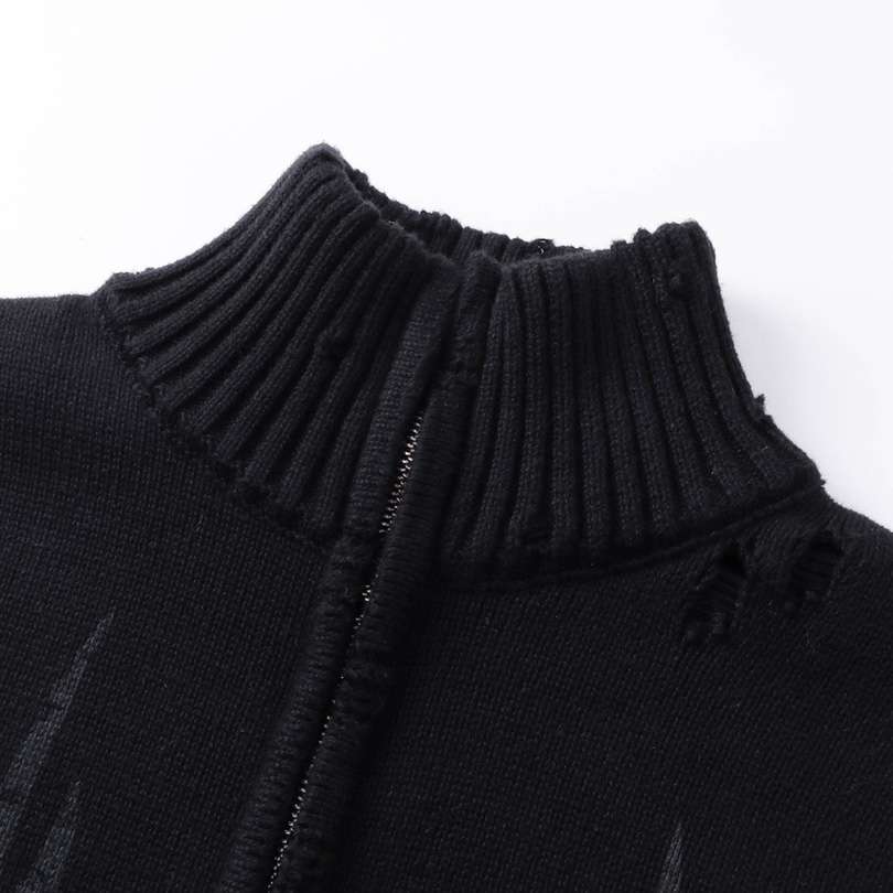 Balenciaga Y2K Zip-Up Cardigan In Black  - DopestKickz