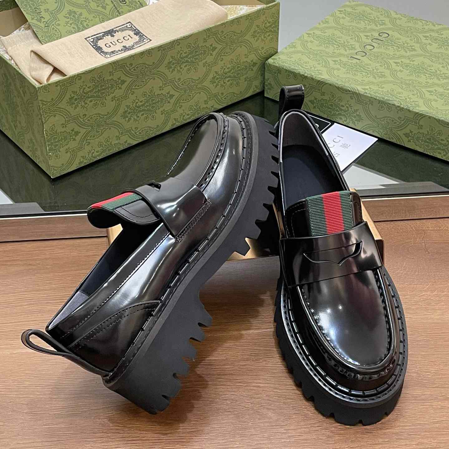 Gucci Women's Loafer With Web - DopestKickz