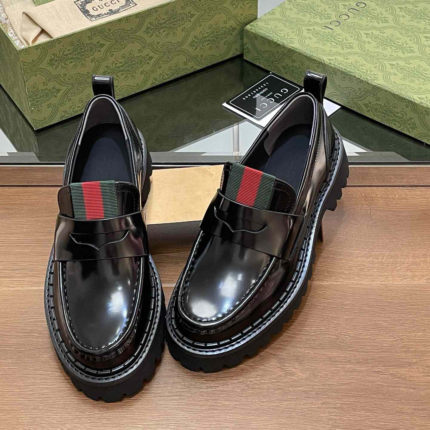 Gucci Women's Loafer With Web - DopestKickz