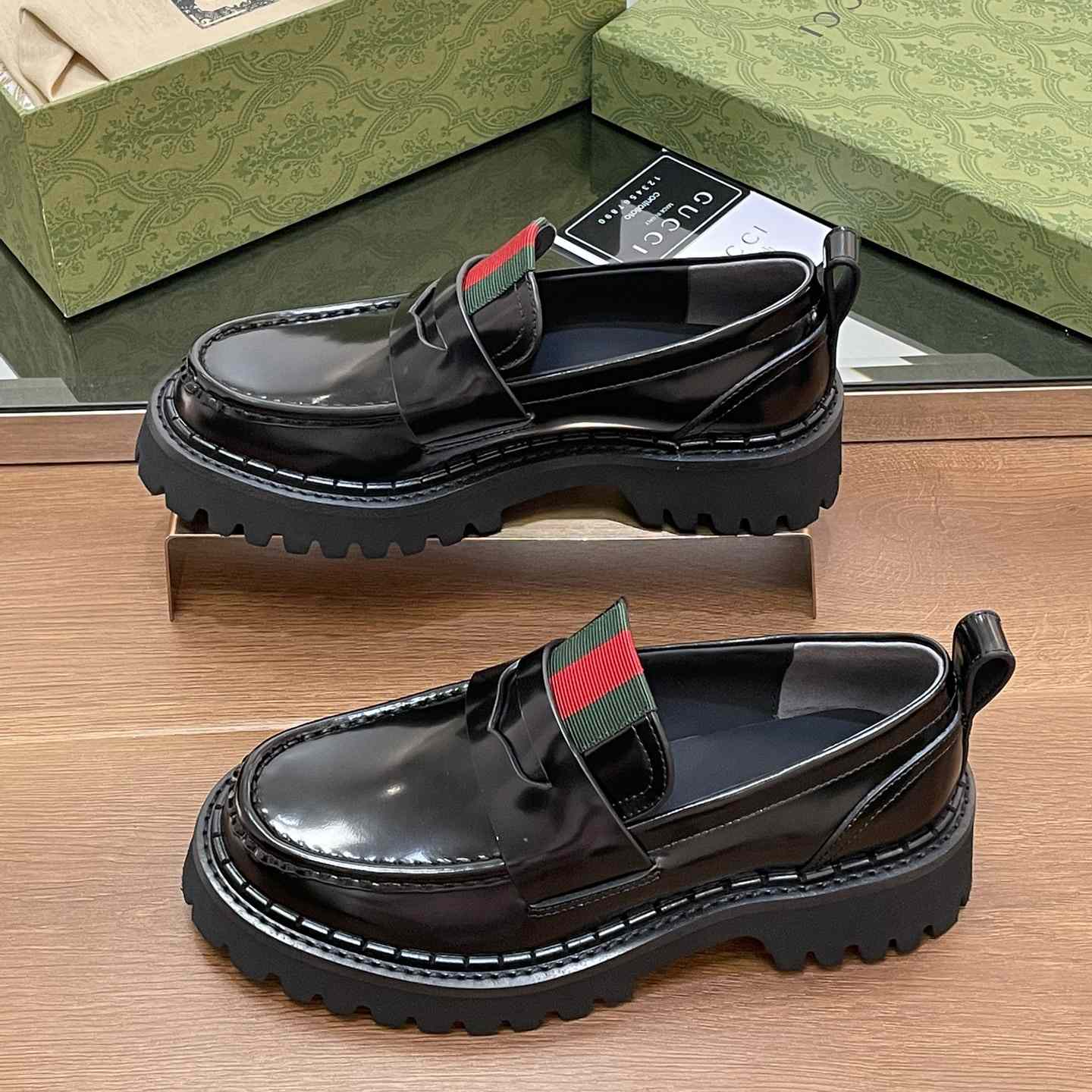 Gucci Women's Loafer With Web - DopestKickz