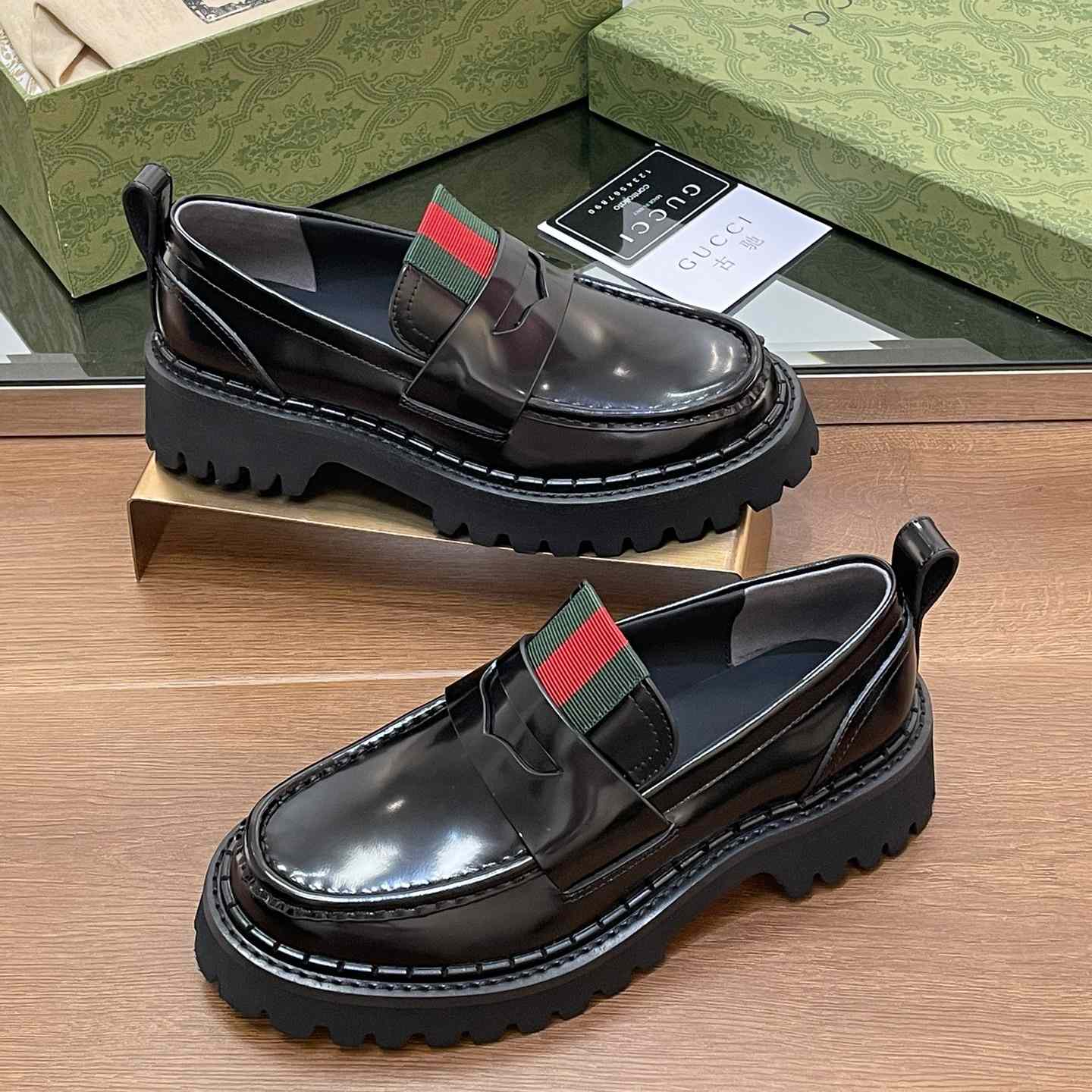 Gucci Women's Loafer With Web - DopestKickz