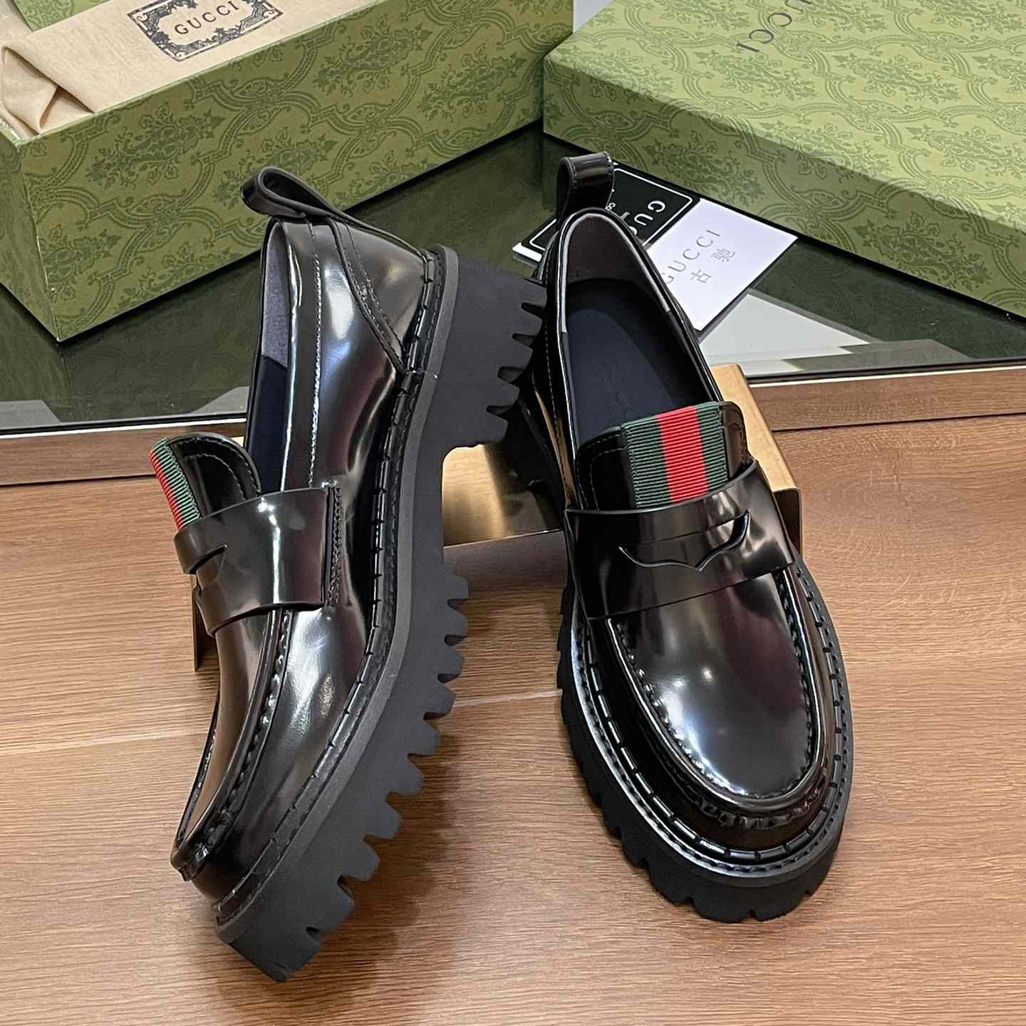 Gucci Women's Loafer With Web - DopestKickz