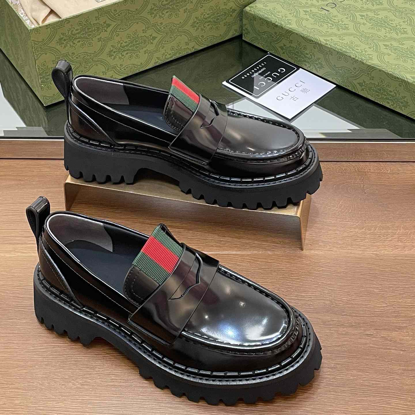 Gucci Women's Loafer With Web - DopestKickz