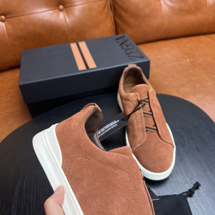 Zegna Suede Triple Stitch™ Sneakers - DopestKickz