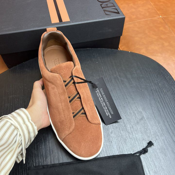 Zegna Suede Triple Stitch™ Sneakers - DopestKickz