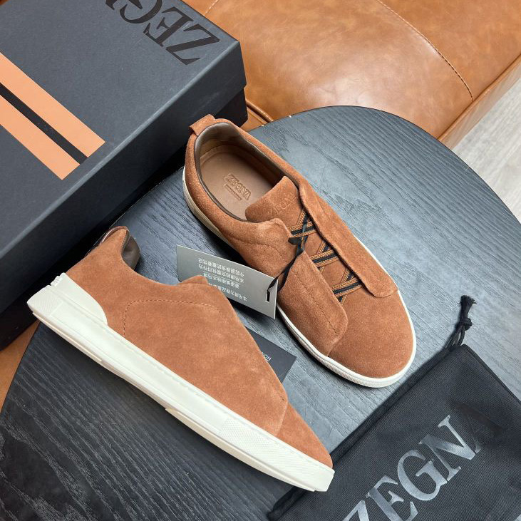 Zegna Suede Triple Stitch™ Sneakers - DopestKickz