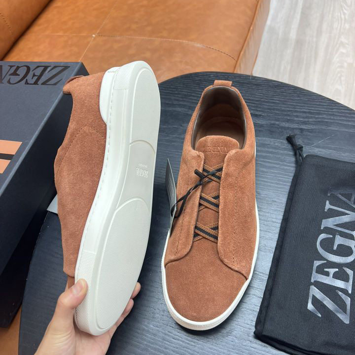 Zegna Suede Triple Stitch™ Sneakers - DopestKickz