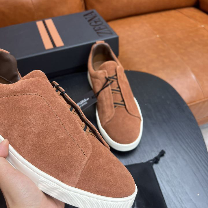 Zegna Suede Triple Stitch™ Sneakers - DopestKickz